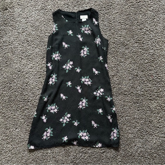 Vintage 90s A-Line Floral Patterned Dress Size M - Picture 3 of 6